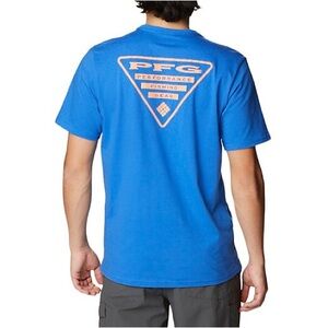 Columbia Sportswear PFG Triangle Back Graphic Blue Short-Sleeve T-Shirt Men's M